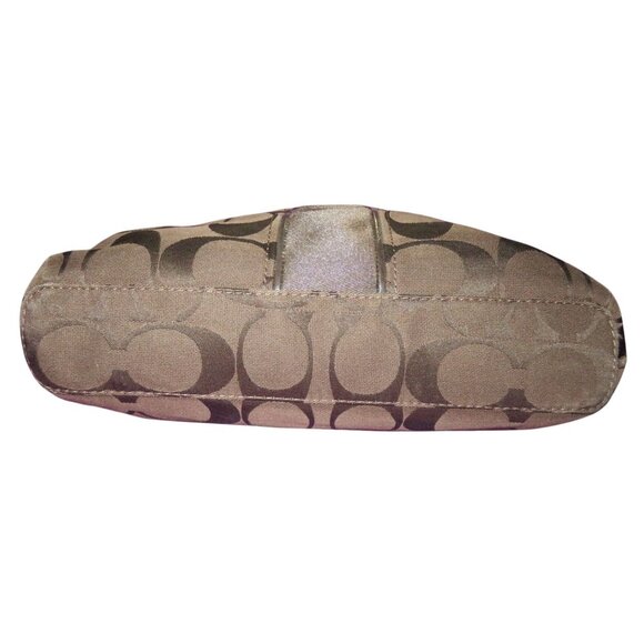 Coach 2013 Signature C Brown Canvas & Leather Trim Fold over Tote and Crossbody - Picture 3 of 11